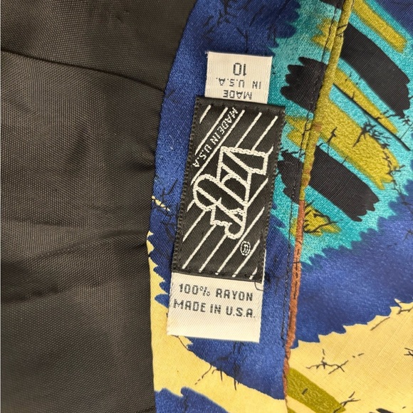 Vintage KGR maxi skirt abstract pattern made in USA - Picture 6 of 15